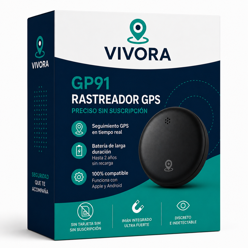 GP91 - Rastreador GPS preciso sin suscripción (Android/Apple)