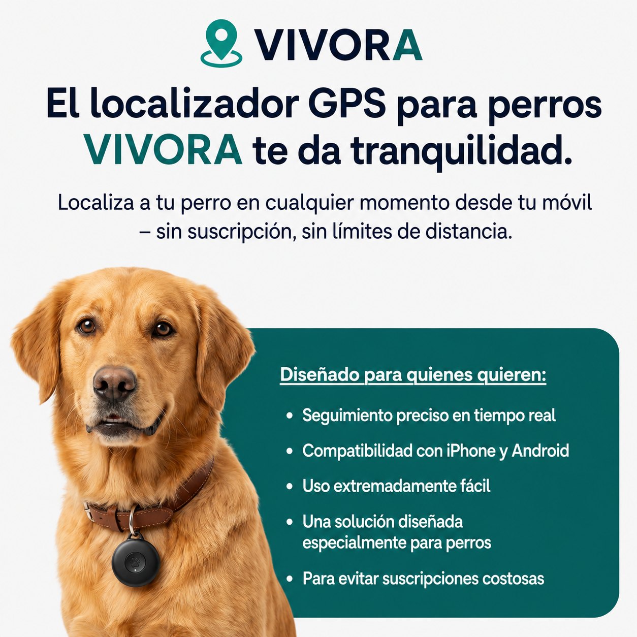 Localizador GPS para perros de Vivora